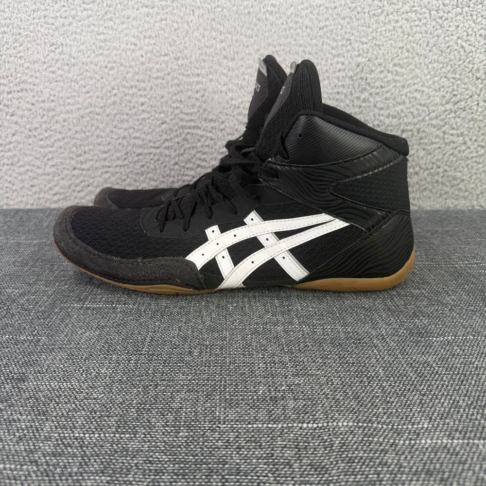 ASICS Matflex 6 Wrestling Shoes Mens 15 Black White 1081A051 High Top Gum Sole
